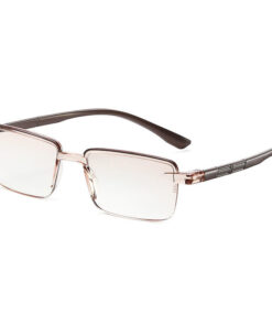 Alternative view of RTS Blue Light Block Cutting Edge Rimless Reading Glasses for Men and Women 2024 Trending Brown Frame