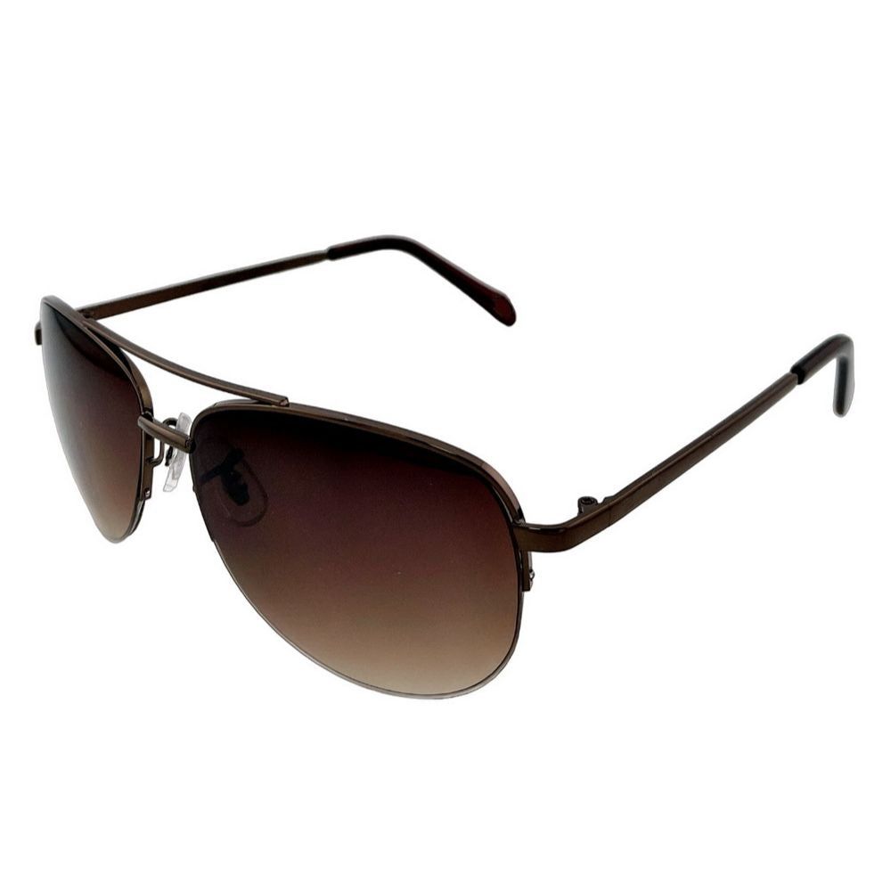Aviation Semi-rimless Metal Sunglasses