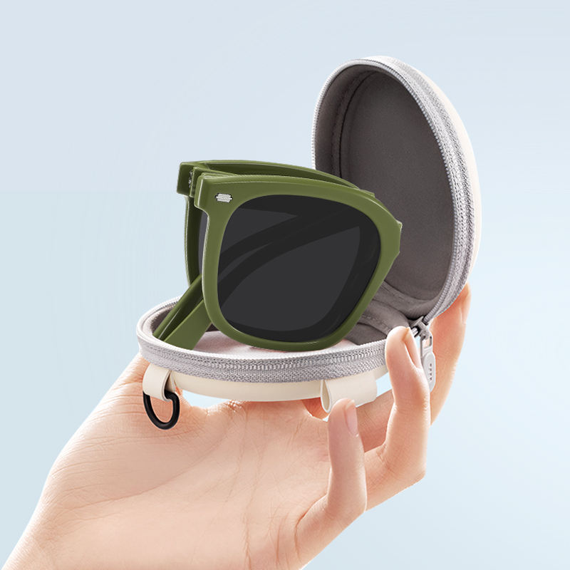 Visualmate New Arrival Oval Small Frame Folding Sunglasses UV400 Polarizing Folding Sunglasses - Image 6