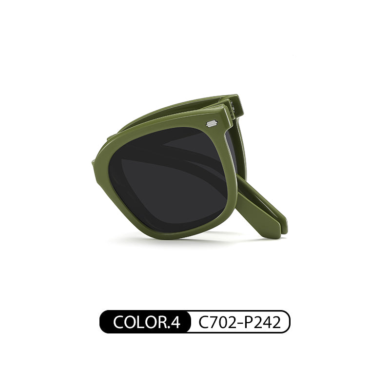 Visualmate New Arrival Oval Small Frame Folding Sunglasses UV400 Polarizing Folding Sunglasses - Image 4