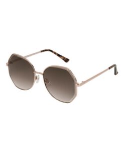 Alternative view of Metal Geometric Leveled Lens Sunglasses
