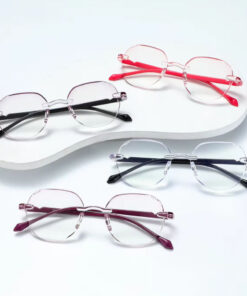 Excellent Unisex Anti-Blue Light Rimless Reading Glasses with Multi-color Lens New Design PC Material Wholesale